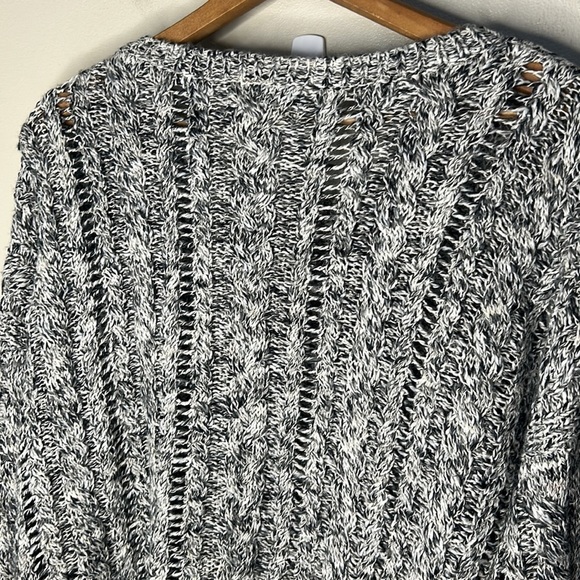 DENIM & SUPPLY RALPH LAUREN Gray and White Marled Open Knit Sweater Size XL - Picture 10 of 15